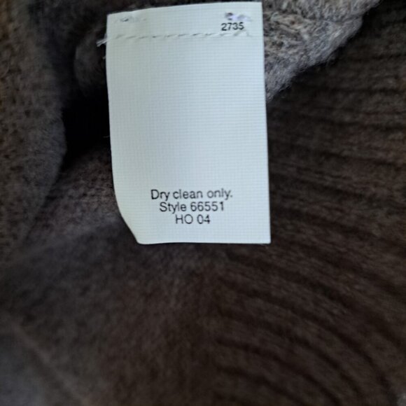 J.Crew Men's L Brown 100% Lambs Wool 1/4 Zip Long Sleeve Turtleneck Sweater - Picture 8 of 8